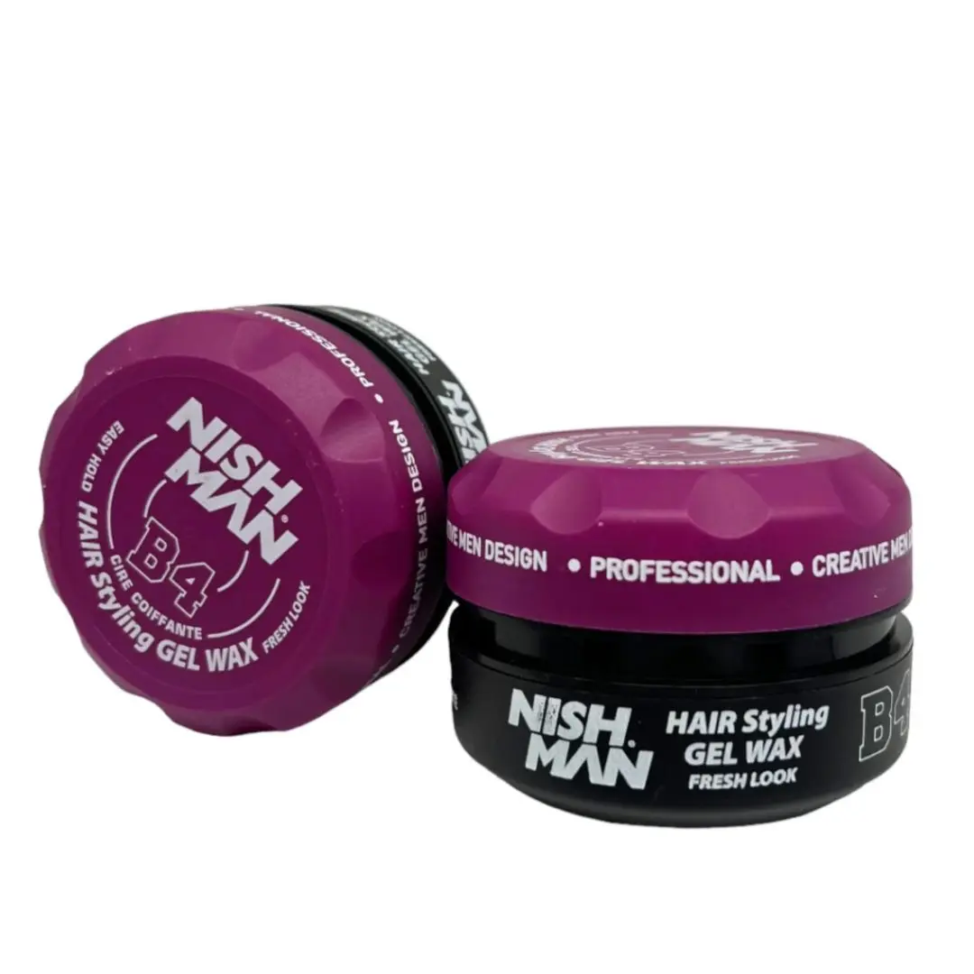 Nishman B4 Hair Styling Gel Wax Easy Hold - stylingový vosk na vlasy se silnou fixací, 150 ml