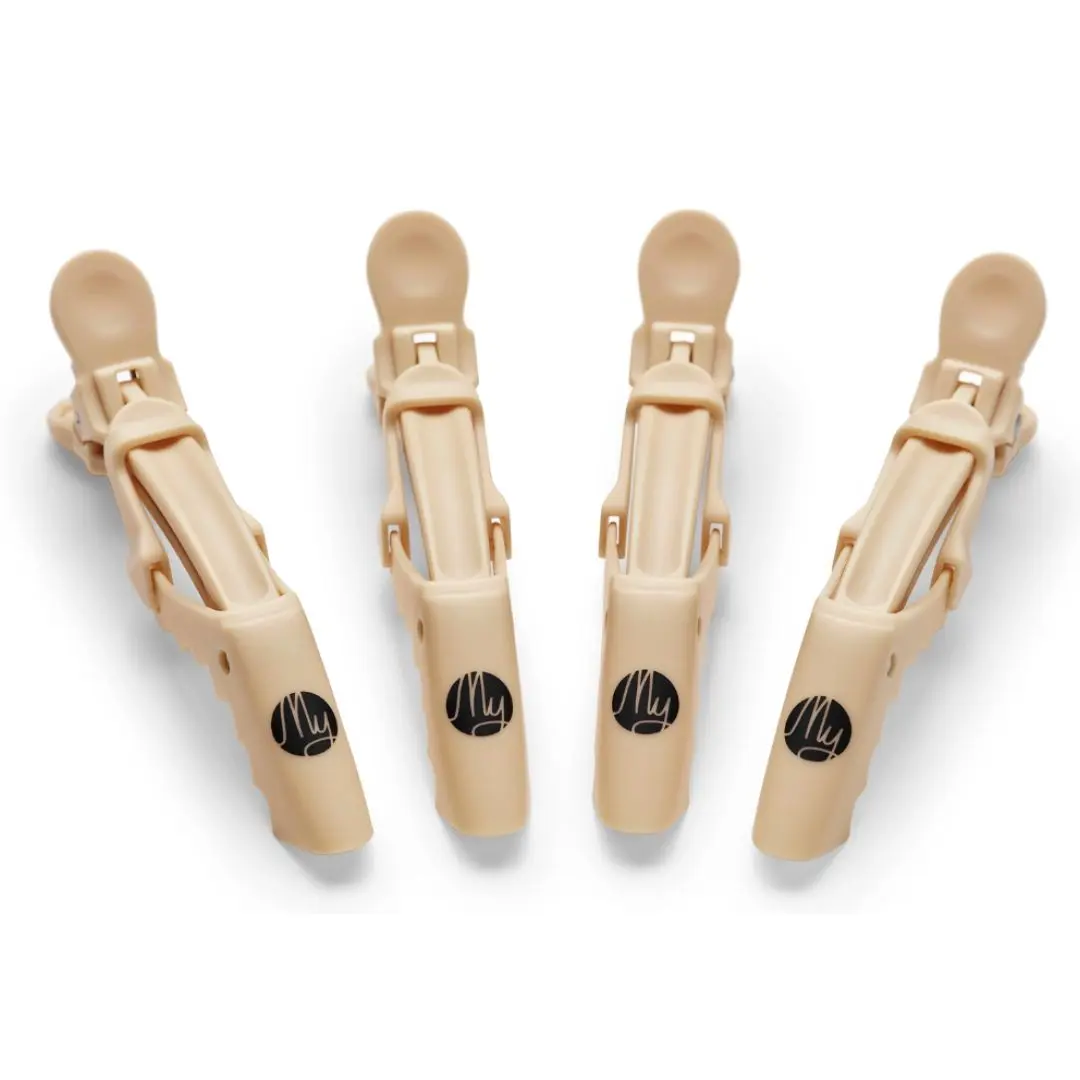 My Professional JAW CLIPS Double Hinge - pevné klipsy s dvojitým kloubem, 4ks/bal 8682 - DESERT BEIGE - pískovo-béžové