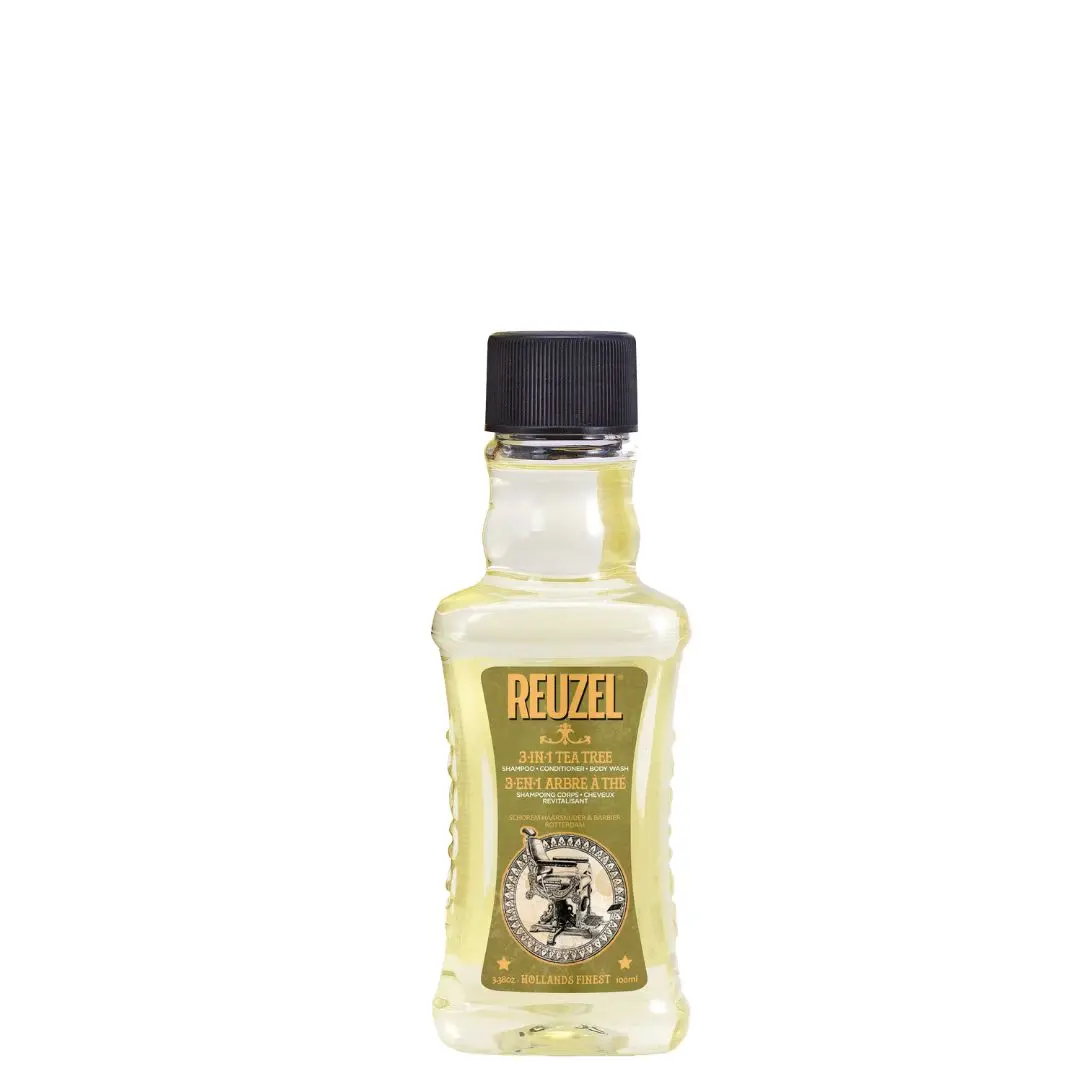 Reuzel 3-in-1 Tea Tree Shampoo šampon, kondicionér a sprchový gel 3v1 100 ml