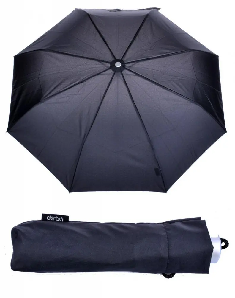 Derby Skládací odlehčený černý deštník Mini Light uni 722166CZ