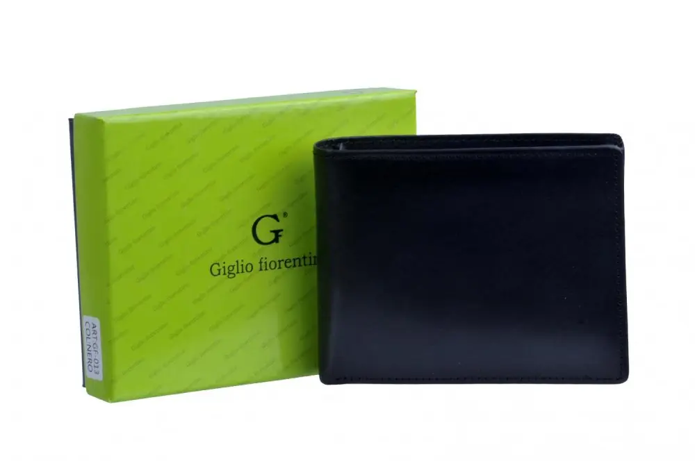 Giglio leather Pánská kožená peněženka GF-013 černá