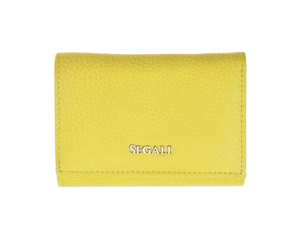 Dámská kožená peněženka SEGALI 7106 B pastel yellow světle žlutá