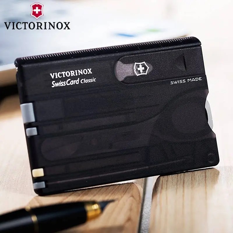VICTORINOX karta SwissCard CLASSIC ČERNÁ transparentní