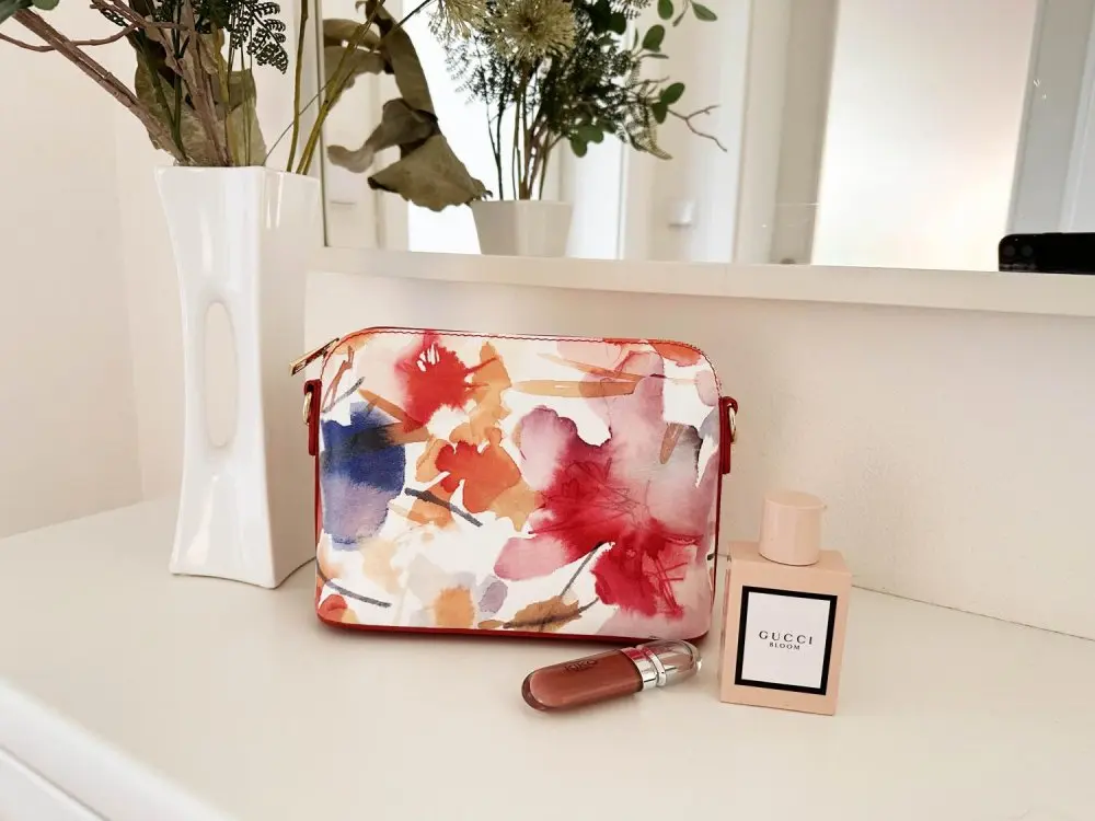 MaxFly dámská kožená kabelka crossbody 52321 červená