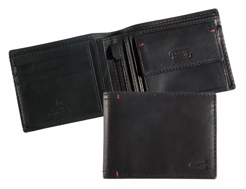 Camel Active Salamanca Horizontal Wallet Kožená větší černá peněženka 181-703-60 černá
