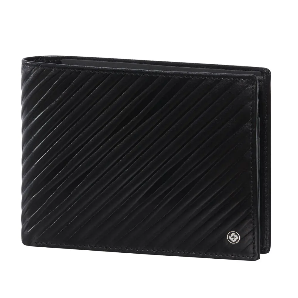 Samsonite Luxusní velká pánská kožená peněženka Refined SLG 155854-1041 černá