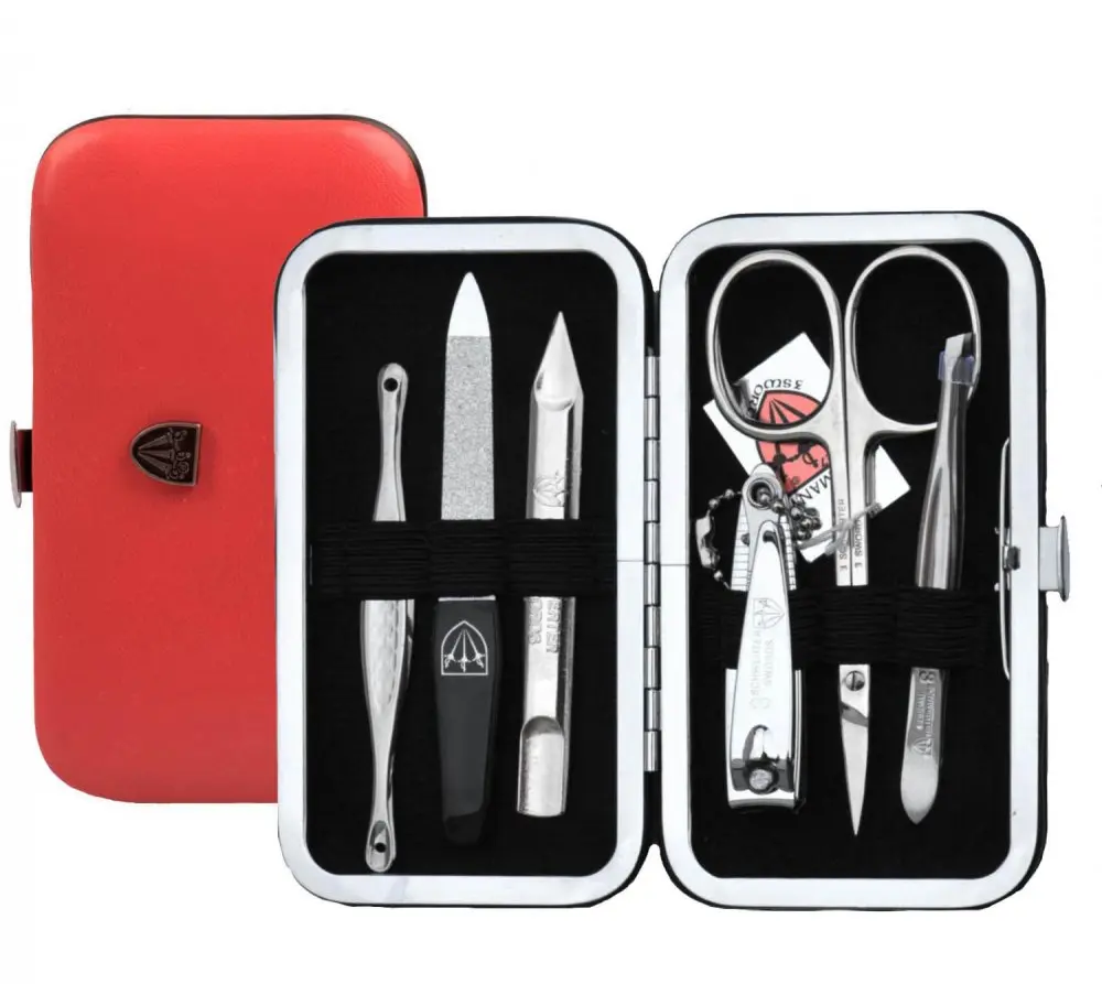 Menší 6-ti dílná sada na manikúru 7848 MC N RED/SILVER