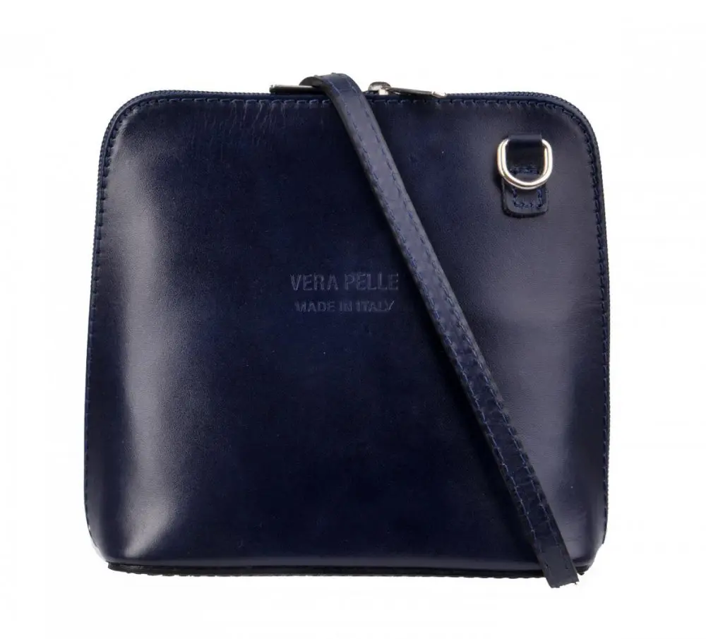 Giglio leather malá dámská kožená kabelka 133 tmavě modrá