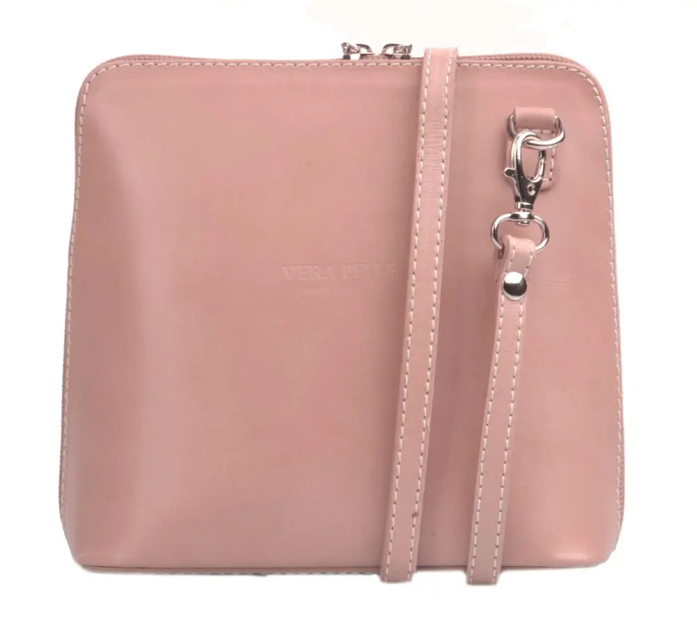 Giglio leather Malá dámská kožená kabelka 133 světle růžová