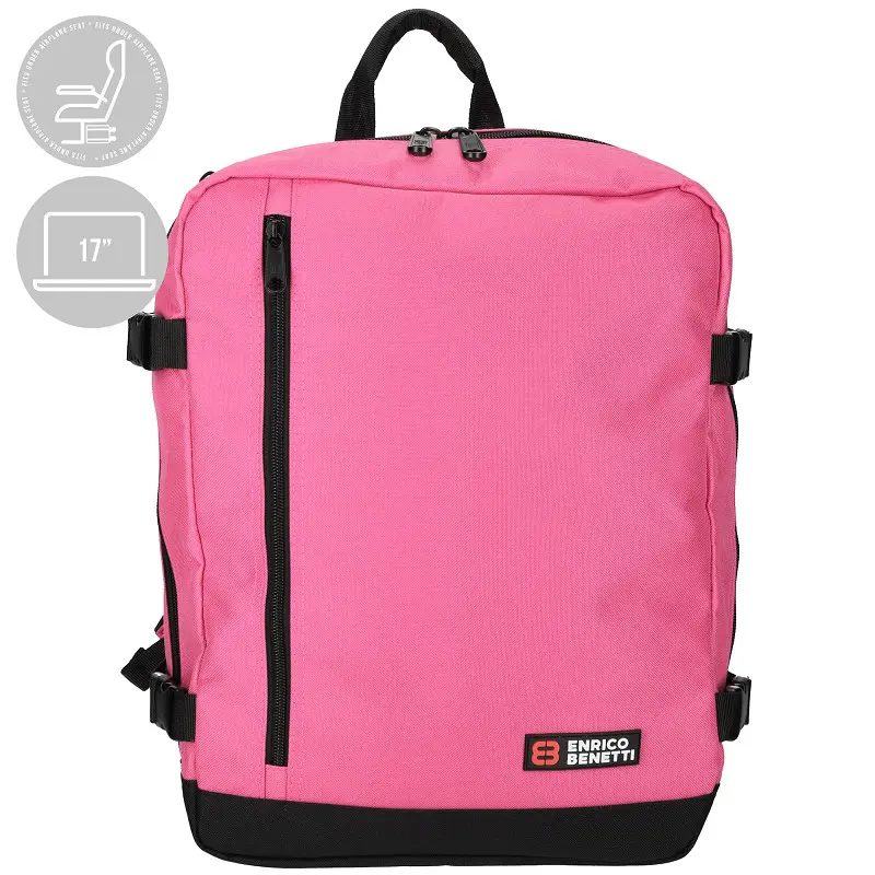 Batoh do letadla 40x30x20 Enrico Benetti Amsterdam 54687 Fuchsia