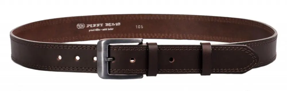 Penny Belts kožený pánský opasek 02-2-40 hnědý
