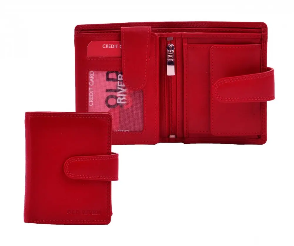 Dámská malá kožená peněženka 3257 červená s RFID ochranou