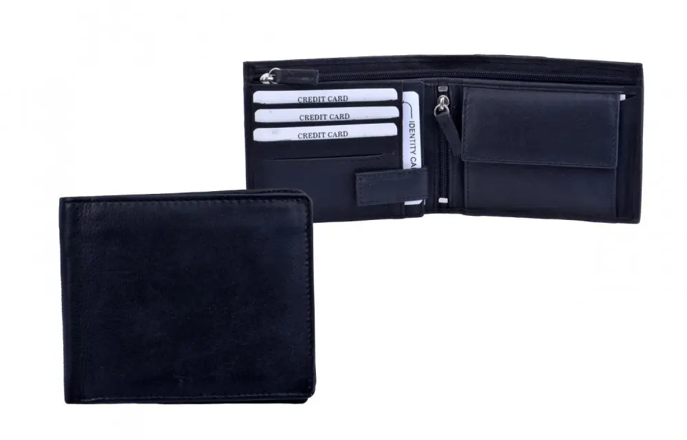 Pánská kožená peněženka - zip na bankovky TK-010
