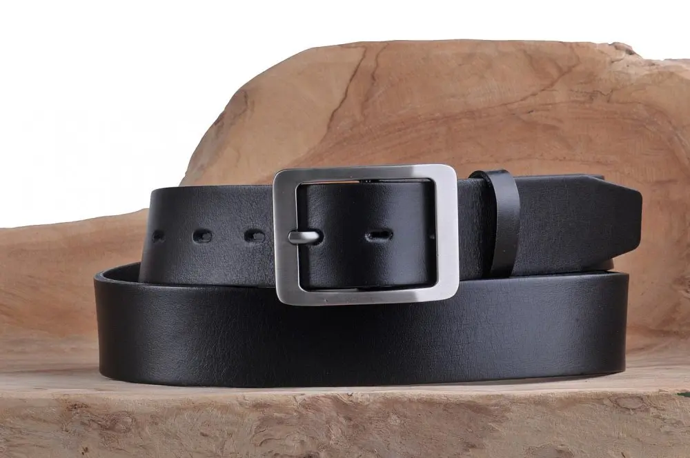 Penny Belts Kožený černý pásek 15963 105 cm