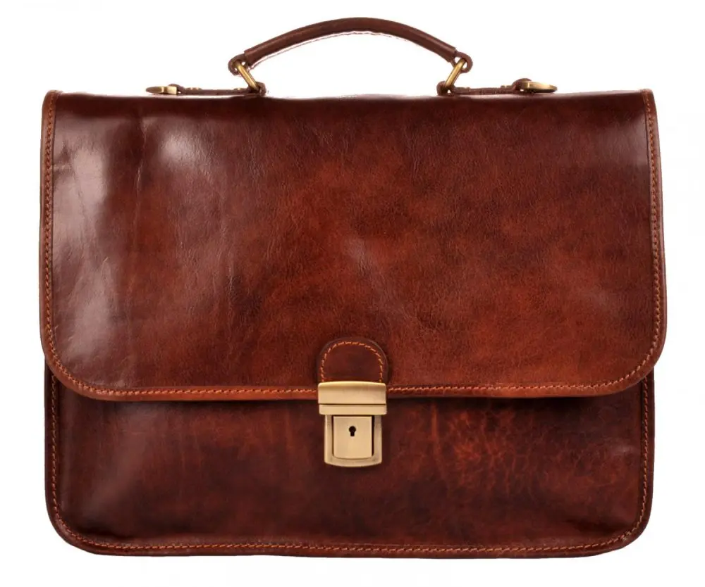 Giglio leather pánská kožená aktovka 224 NZ hnědá