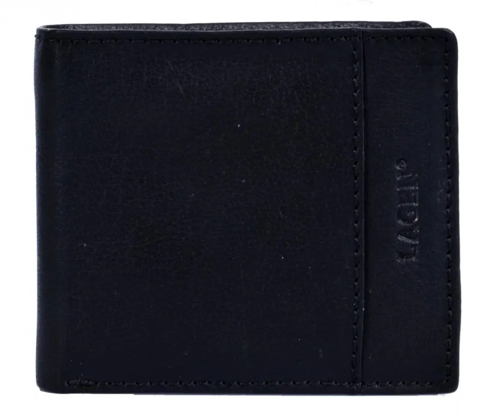 Pánská malá černá kožená peněženka LN-8697 Black