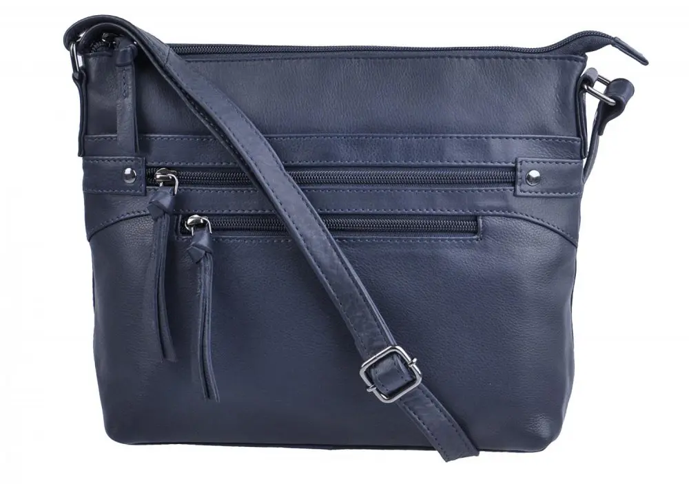 New Bags kožená kabelka LB-296 tmavě modrá