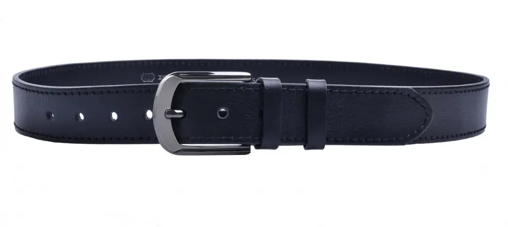 Kožený pánský opasek SARA BAGS 010-1-60 černý – kožený pásek 40 mm
