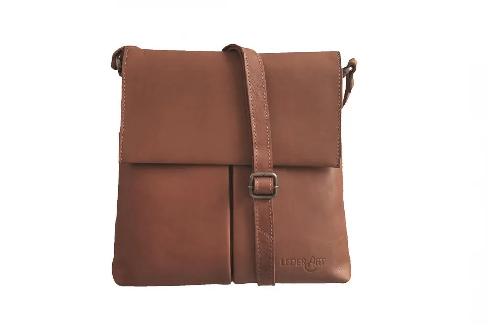 LederArt Kožená kabelka LA-503 hnědá cognac