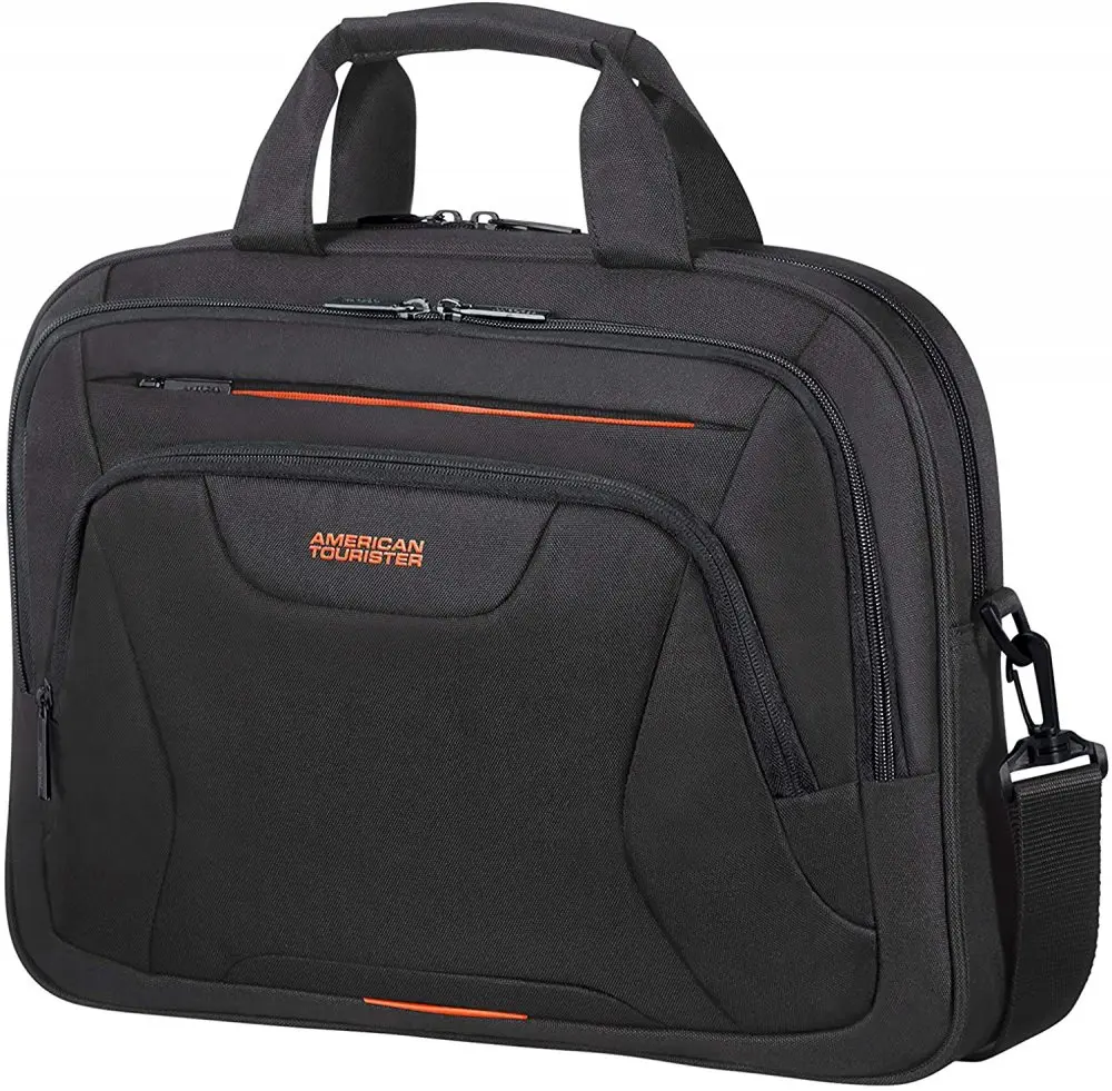 American Tourister AT WORK LAPTOP BAG 15.6" Black/Orange