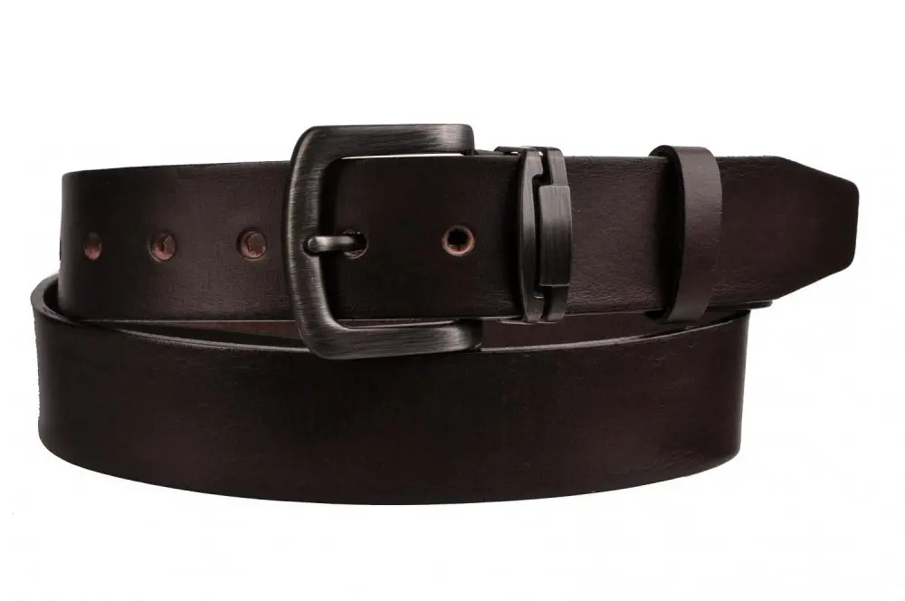 Pánský kožený hnědý pásek 9-40 šířka 40 mm