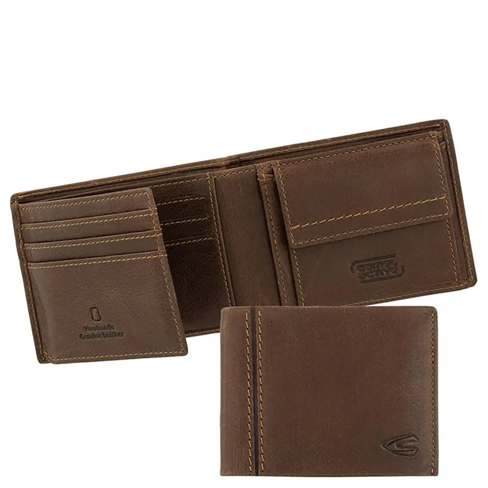 Camel Active Bilbao – pánská malá kožená peněženka RFID hnědá 364-703-22