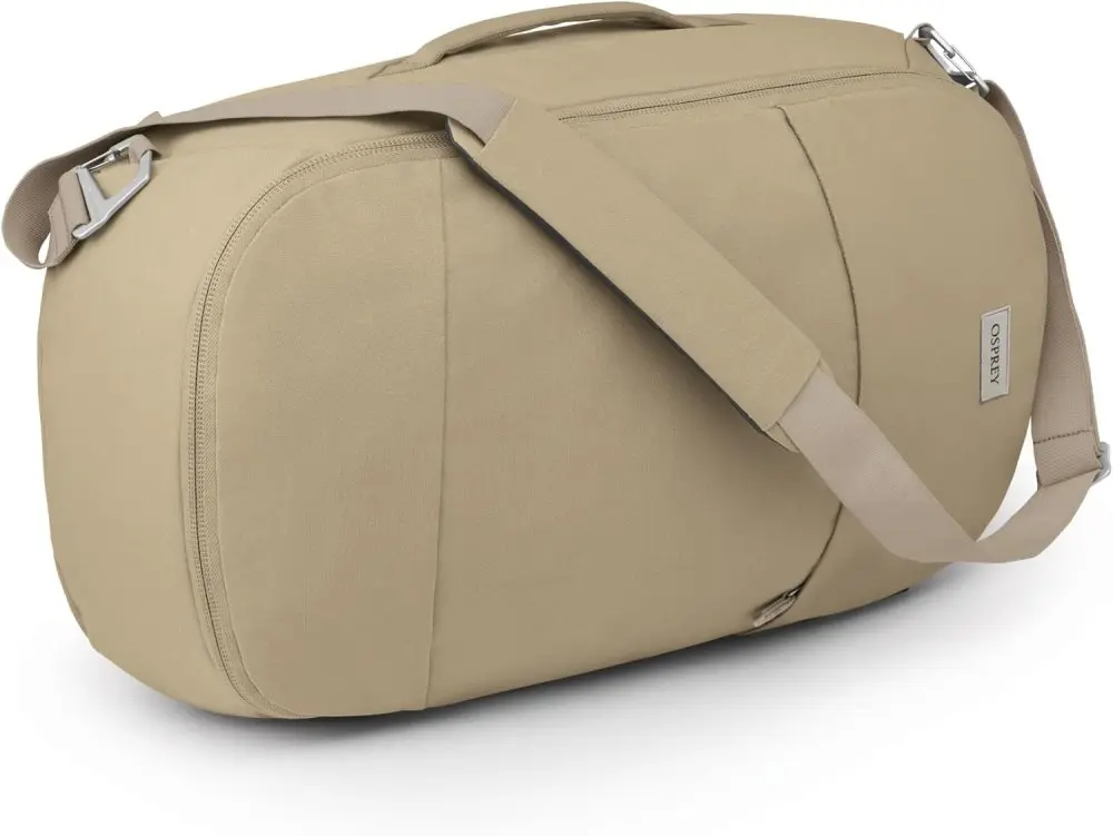 Osprey Arcane Duffel Pack 30L Latte Brown – cestovní taška a batoh 2v1