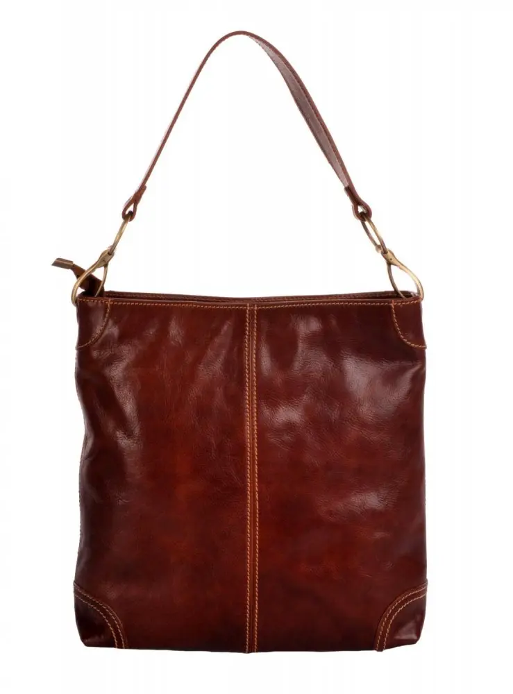 Giglio leather velká kožená kabelka 307 hnědá
