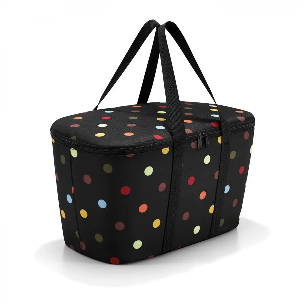 Chladicí taška Reisenthel Coolerbag 20L - černá s barevnými puntíky