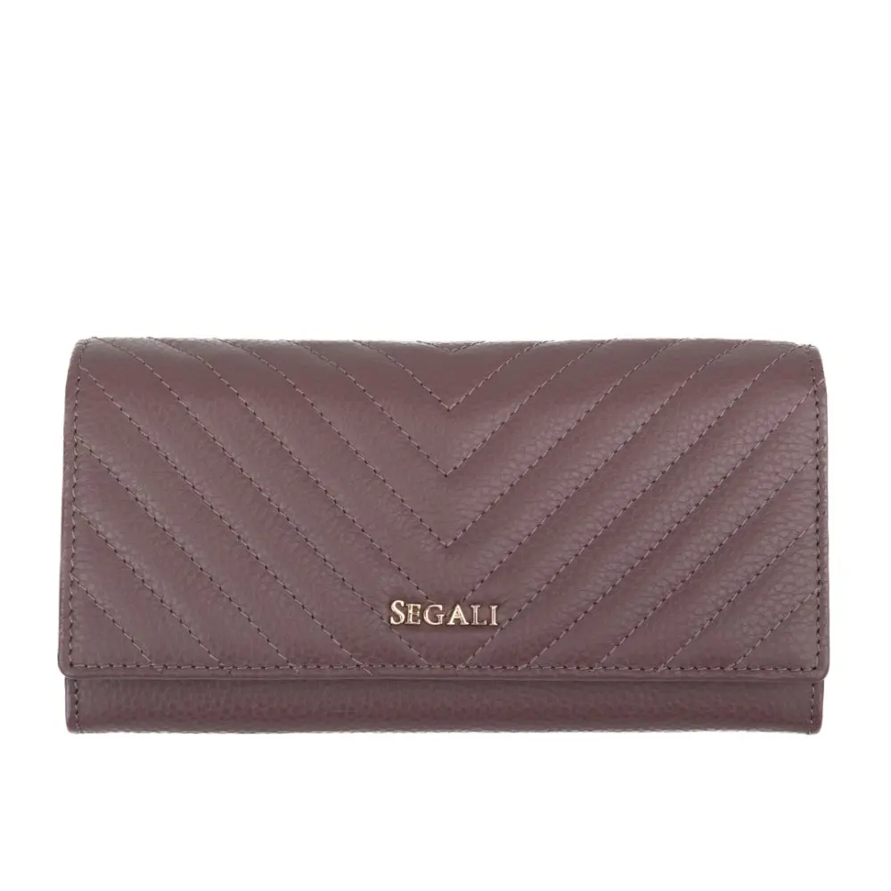 Segali Dámská peněženka kožená SEGALI 50511 dark taupe