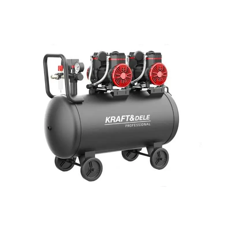 Bezolejový kompresor Kraft&Dele KD1392, 100 l, 1,5 kW × 2