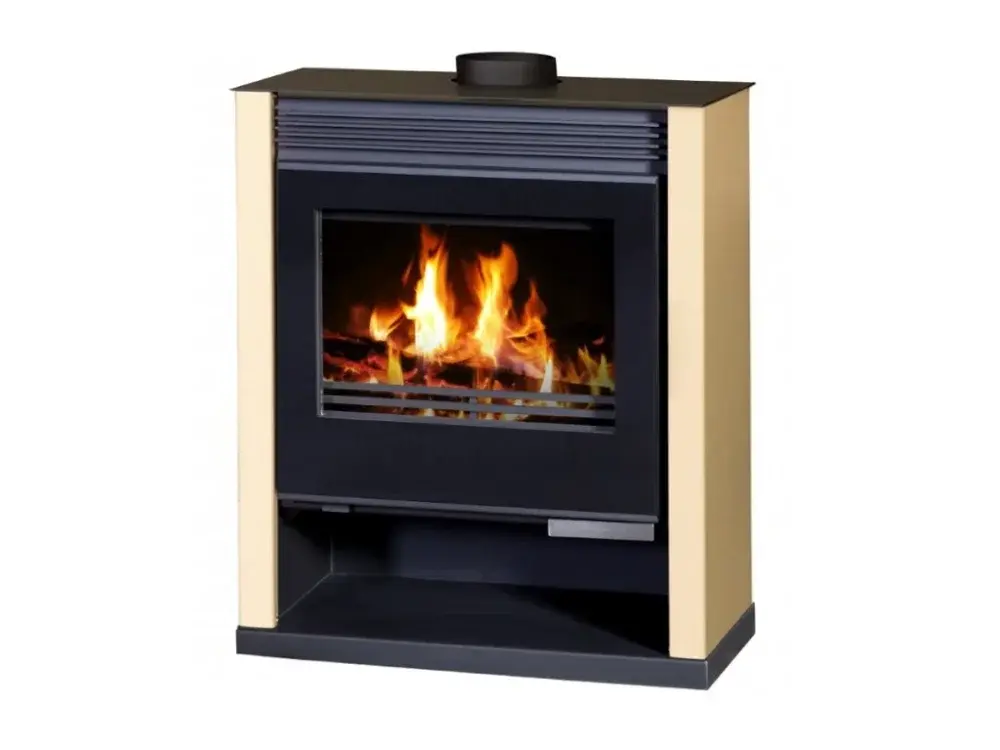 Krbová kamna VICTORIA RUBIN LUX, 13 kW, slonová kost
