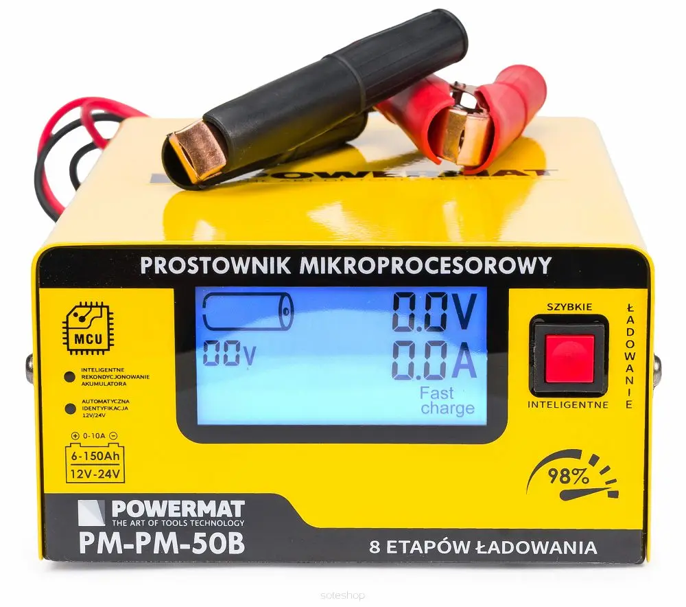 Mikroprocesorová nabíječka baterií POWERMAT PM-PM-50B, 12/24V