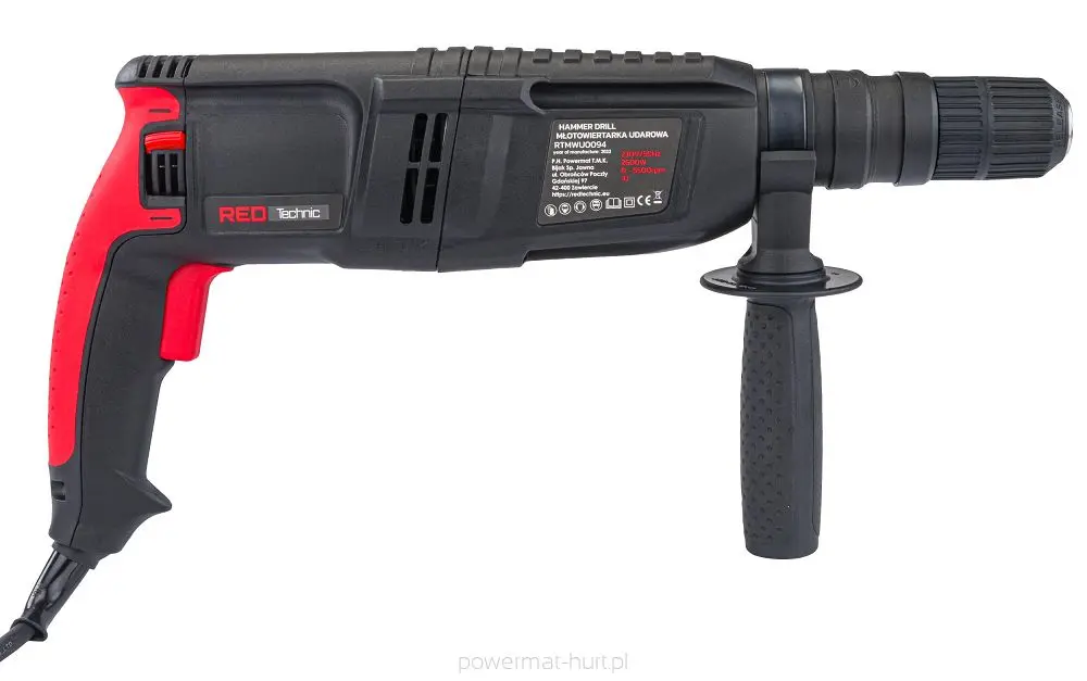 Vrtací kladivo, RED TECHNIC, RTMWU0094, 2,6 kW