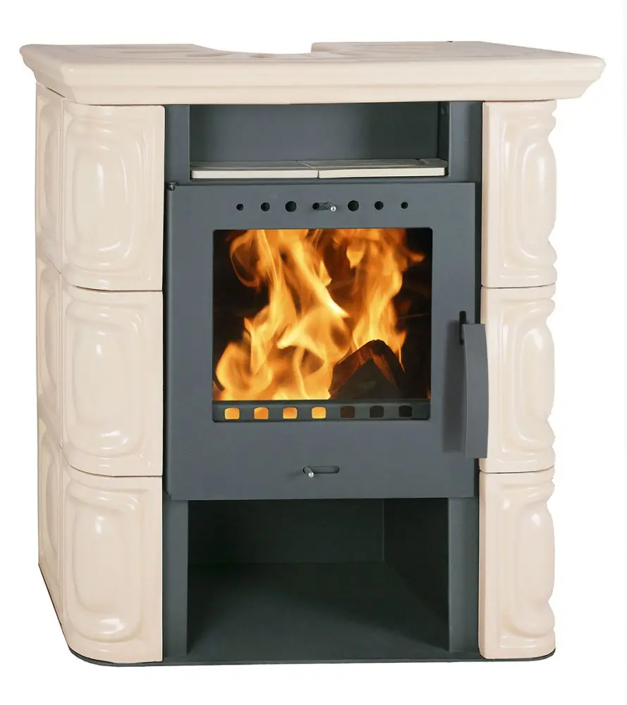 Kachlová kamna FLAMA ALEA ECO, 6 kW, cappuccino