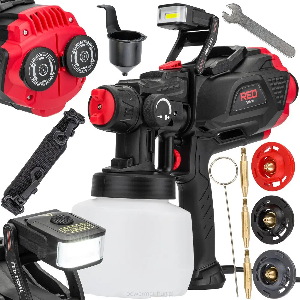 Stříkací pistole POWERMAT RTPDM0020 s LED osvětlením, 650 W