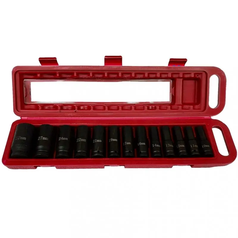 Sada nástrčných rázových hlavic Kraft&Dele KD10521, 1/2", 10–30 mm, 13 ks