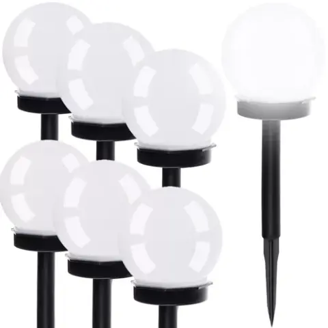 Gardlov Sada solárních zahradních lamp - koule - 6 ks