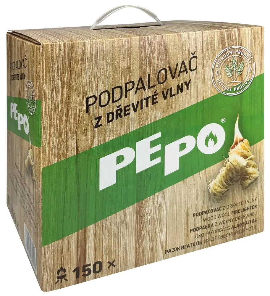 PE-PO podpalovač z dřevité vlny 150 ks
