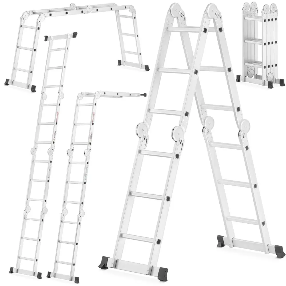 Multifunkční kloubový žebřík HIGHER ML-103, 4x3, pracovní výška 450 cm