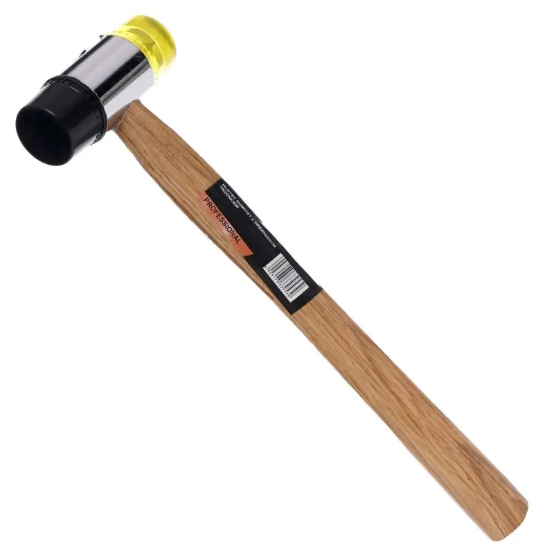 Gumoplastové kladivo s dřevěnou rukojetí Kraft&Dele KD904, 35 mm