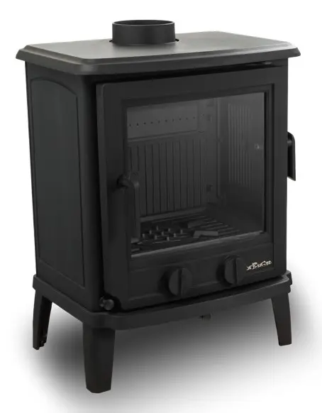 Krbová kamna NORDflam BRENO s bočním přikládáním, 10 kW, černá