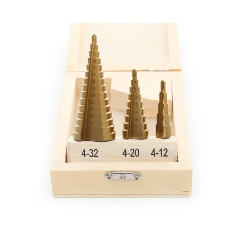 Sada stupňovitých vrtáků Kraft&Dele KD10244, 3 ks, 4–32 mm