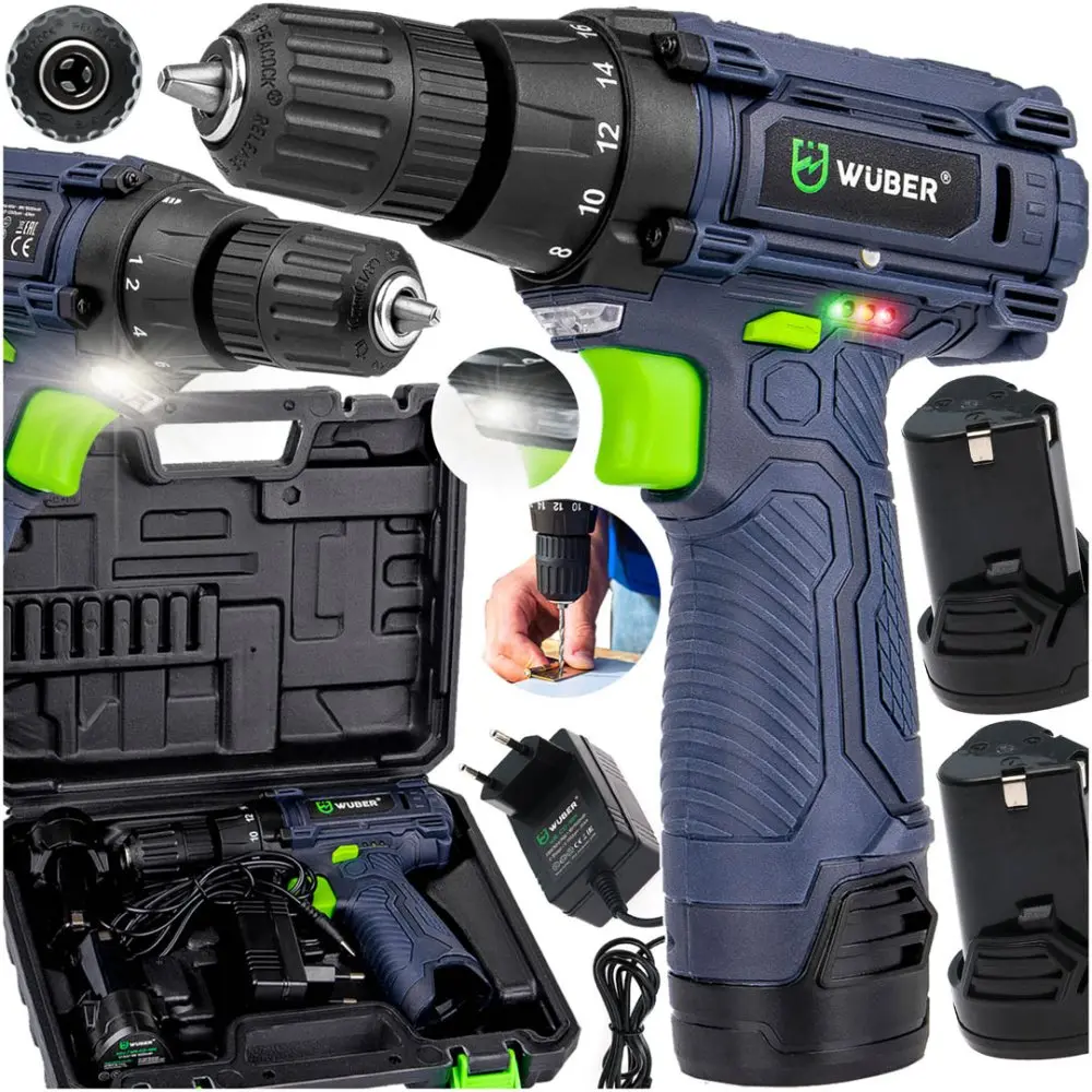 AKU šroubovák WUBER W52007, 18 V, 2 baterie a nabíječka