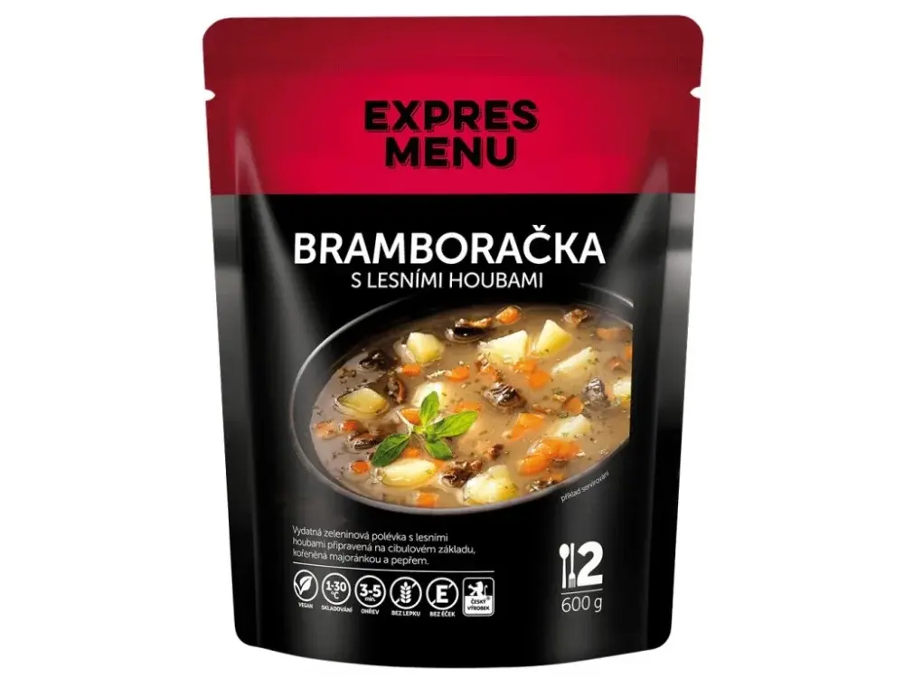 Bramboračka s lesními houbami EXPRES MENU, 2 porce, 600 g