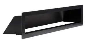 Krbová mřížka NORDflam AERO, 38x9 cm, černá