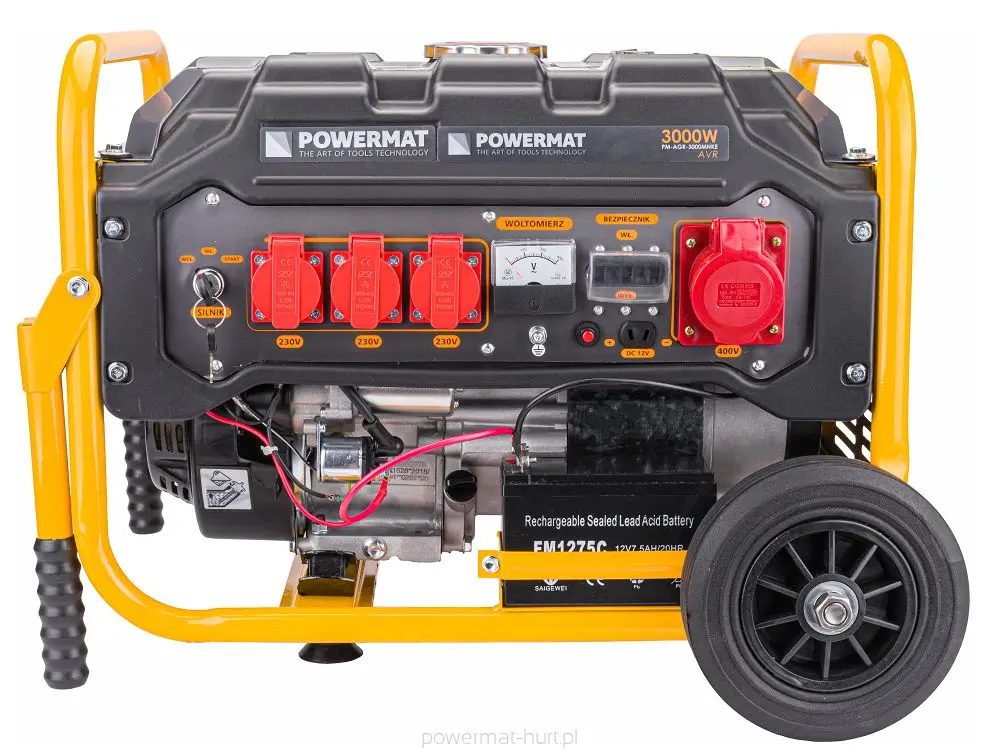 Elektrocentrála POWERMAT PM-AGR-3000MNKE, 3000 W, 230/380 V