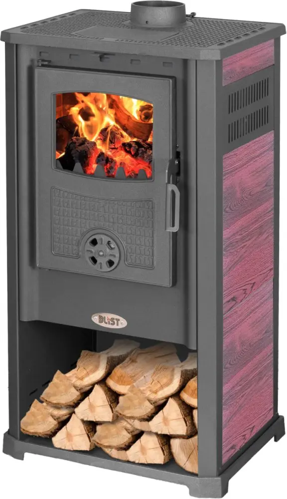 Krbová kamna BLIST ATENE G CERAMIC, 7,5 kW, červená