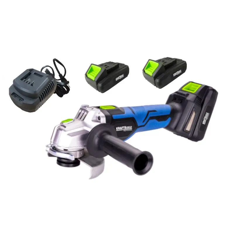 AKU úhlová bruska Kraft&Dele KD3405, 125 mm, 21 V, 2x 3 Ah