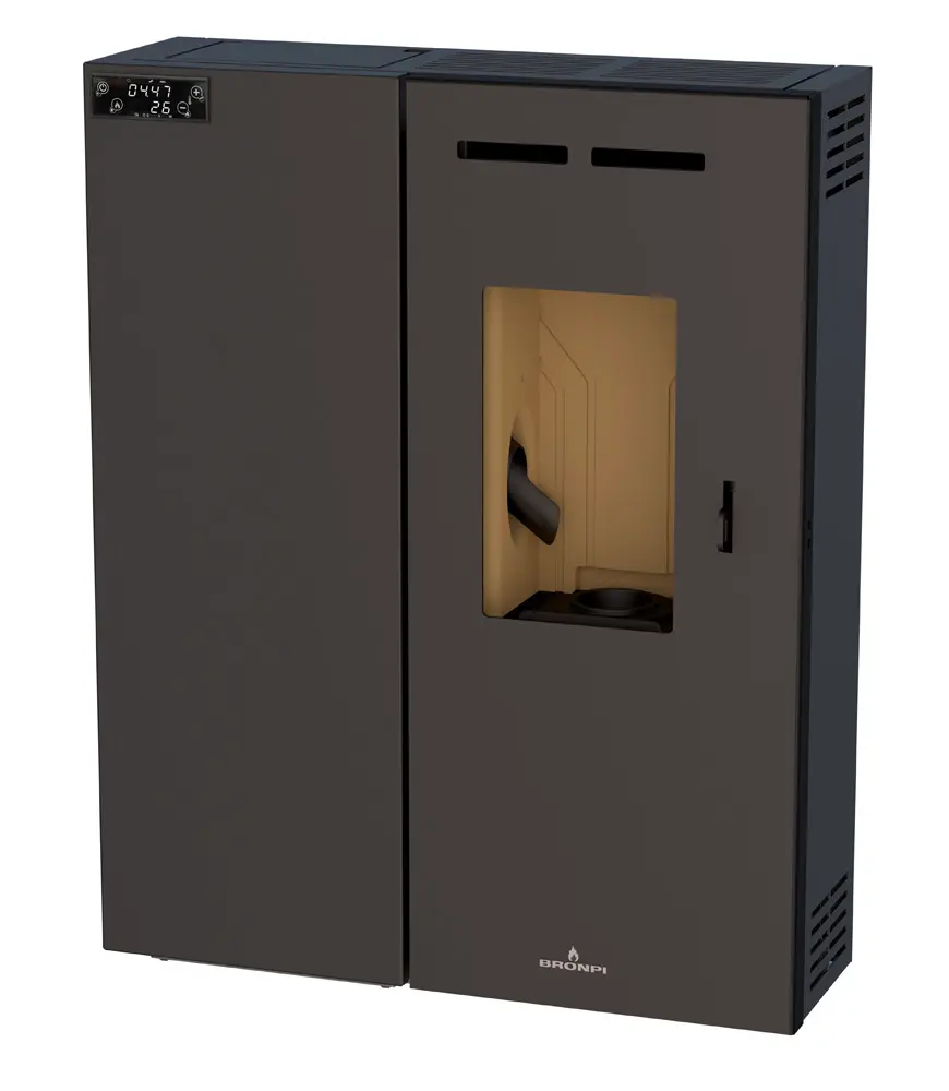 Peletová kamna BRONPI MINERVA-SLIM, 6,2 kW, černá